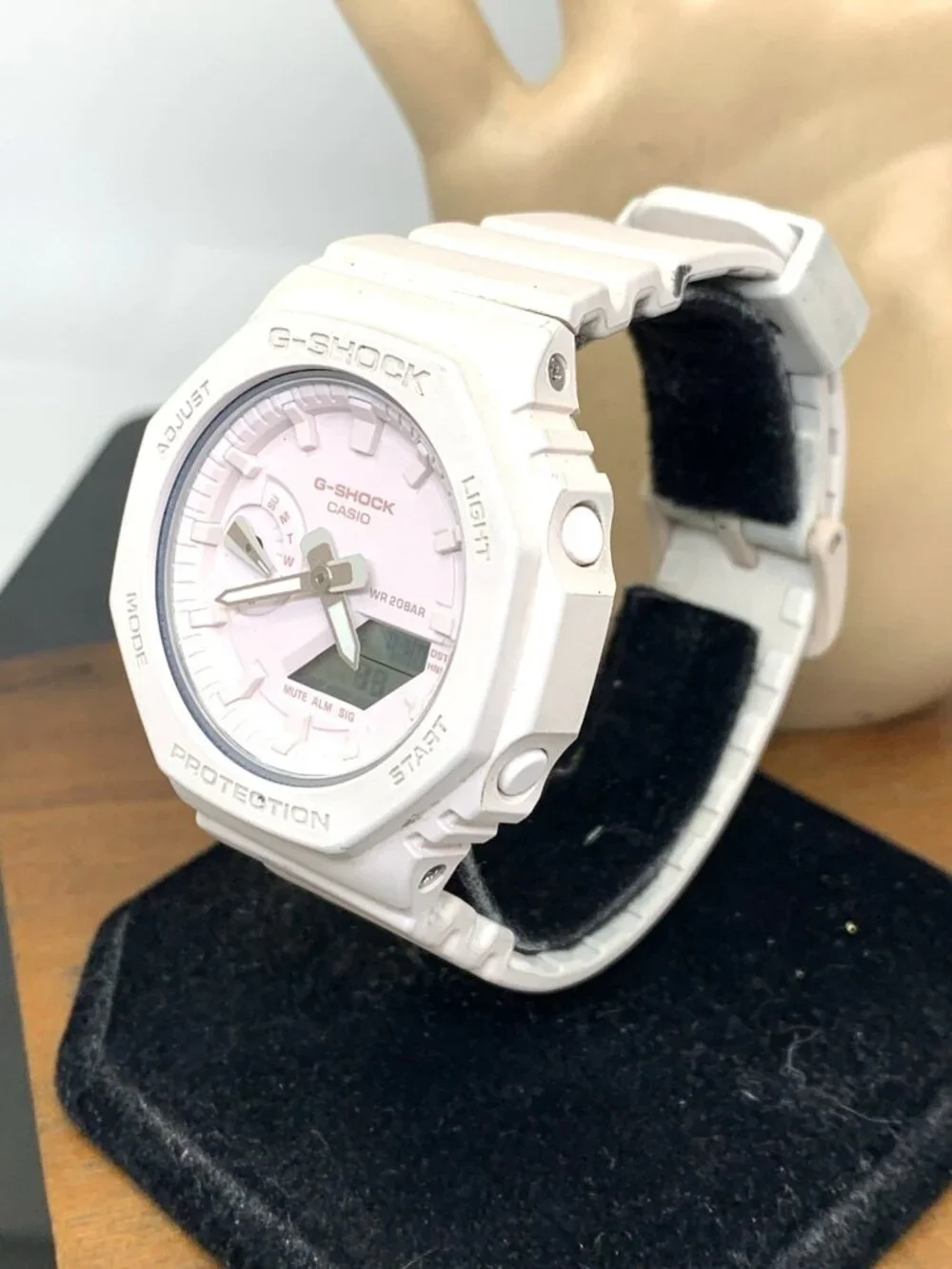 Casio G-Shock Women's Watch GMAS2100 Quartz Blush Resin Analog Digital 43mm 5611